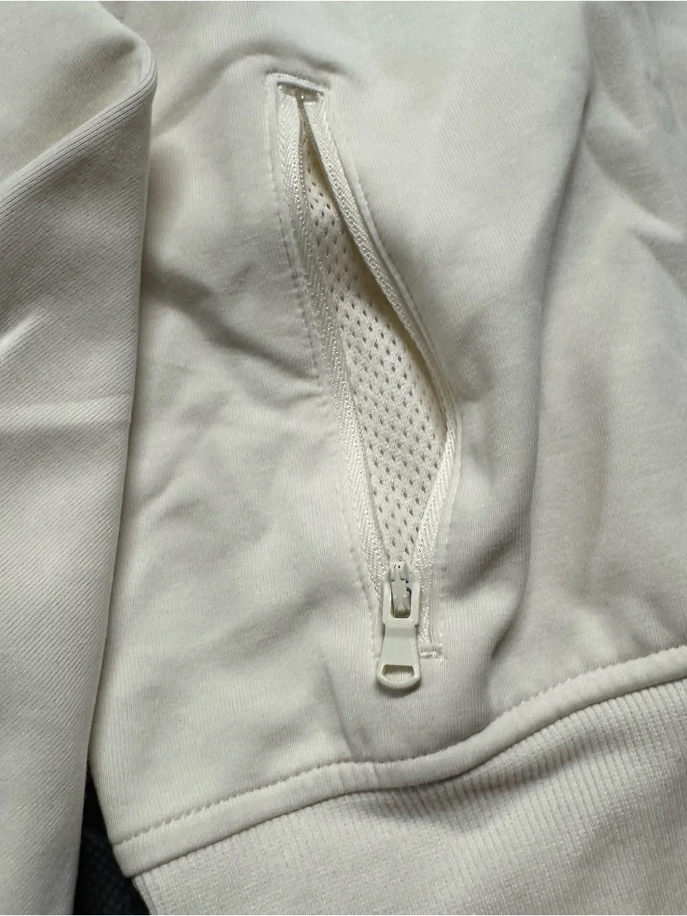 Old Navy Active Dynamic Fleece White Zip Up Hoodie Girls Size L 10-12